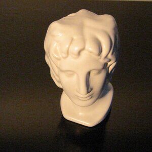 Italian Ceramic Figure Head Bisque Pottery Bust